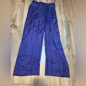 Brand New, Navy JCrew Melancholy, polka dot Women Silk pants, Size 4, Wide leg